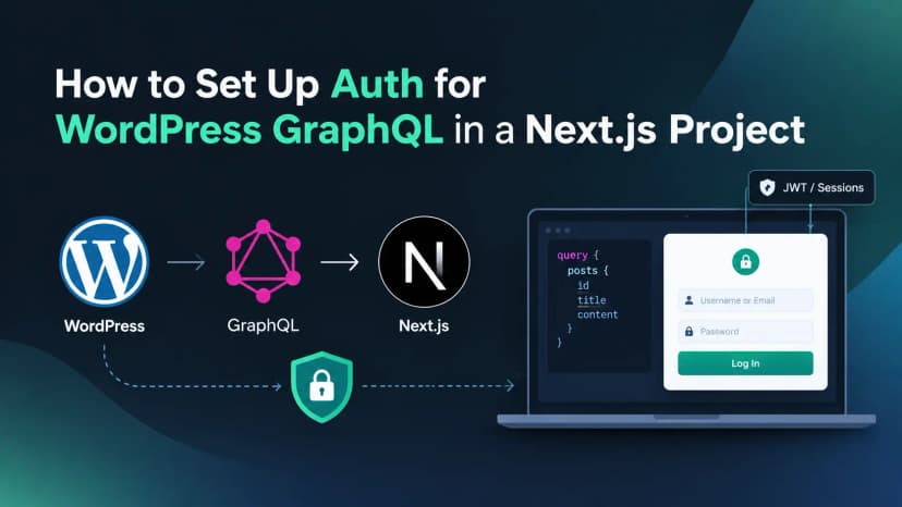 WordPress GraphQL Next.js Authentication Flow WordPress GraphQL Next.js Authentication Flow architectural concept blueprint