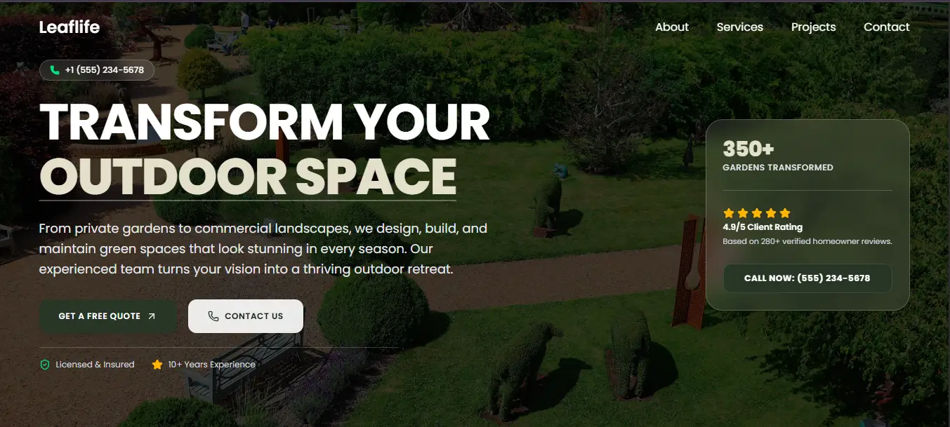 A Landscaping Website Template Built with Next.js and WordPress