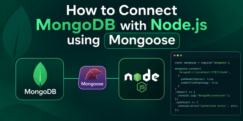 How to Connect MongoDB with Node.js using Mongoose How to Connect MongoDB with Node.js using Mongoose architectural concept blueprint