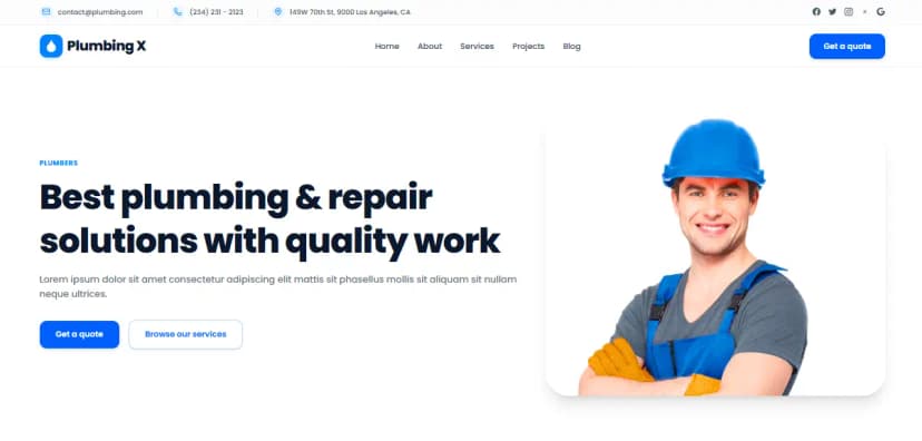 Plumbing X: Plumbing Website Template for Local Plumbers (Next.js + Headless WordPress) Plumbing X: Plumbing Website Template for Local Plumbers (Next.js + Headless WordPress) Showcase Preview